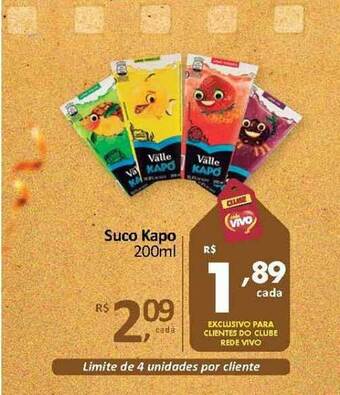 Rede Vivo Suco Kapo 200ml oferta