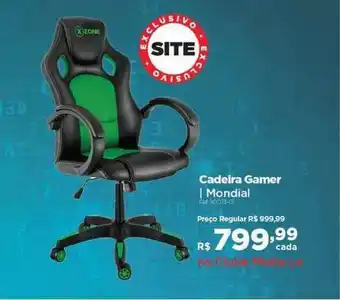 Le Biscuit Cadeira Gamer Mondial oferta