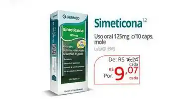 Simeticon Uso Oral 125mg c/10 Caps. Mole