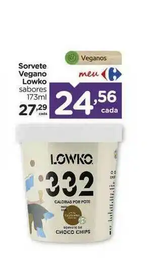Carrefour Sorvete Vegano Lowko 173ml oferta