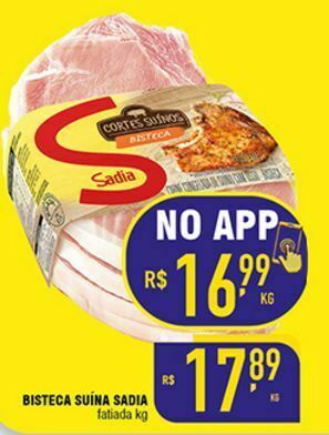 Mercantil Rodrigues Bisteca suina sadia kg oferta