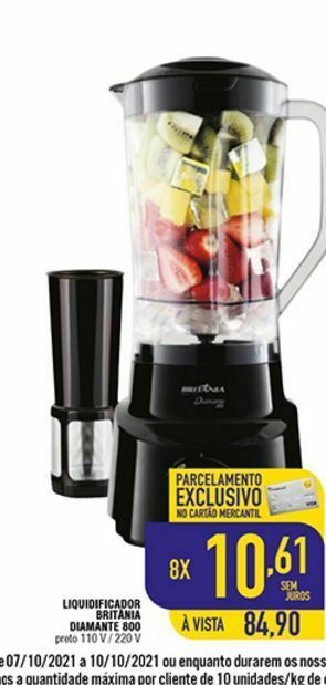 Mercantil Rodrigues Liquidificador britânia oferta