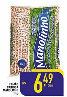Mercantil Rodrigues Feijão carioca manolinho 1 kg oferta
