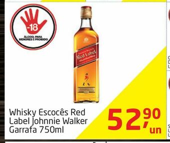 Tenda Atacado Whisky escocês red label johnnie walker garrafa 750ml oferta