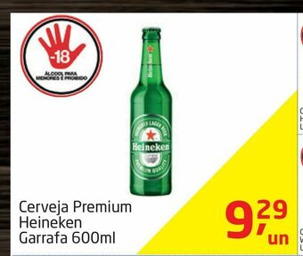 Tenda Atacado Cerveja premium heineken garrafa 600ml oferta