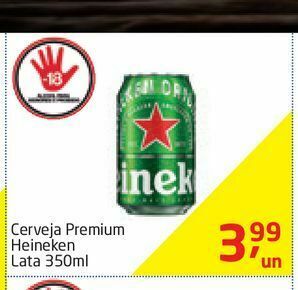 Tenda Atacado Cerveja premium heineken lata 350ml oferta