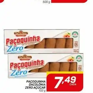 GBarbosa Paçoquinha dacolônia zero açúcar 102 g oferta