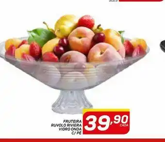 GBarbosa Fruteira ruvolo riviera vidro onda c/ pé oferta