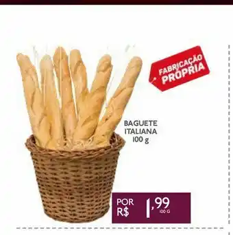 Baguette italiana assada
