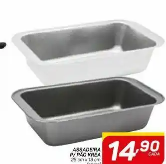Assadeira p/ pão krea 25 cm x 13 cm (cores)