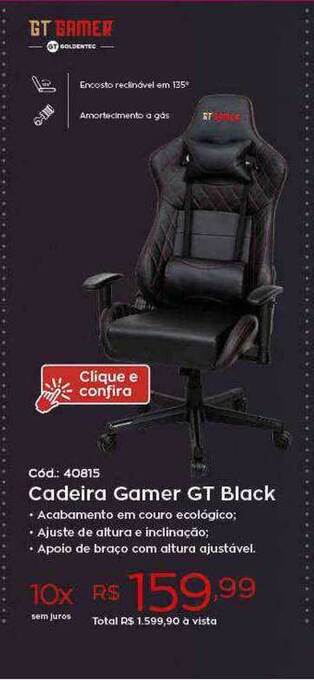 Ibyte Cadeira Gamer Gt Black oferta