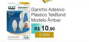 Gancho Adesivo Plástico Tekbond Modelo âmbar