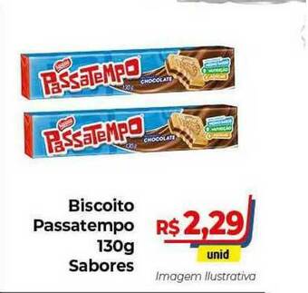 Hiper Moreira Biscoito Passatempo Sabores 130g oferta
