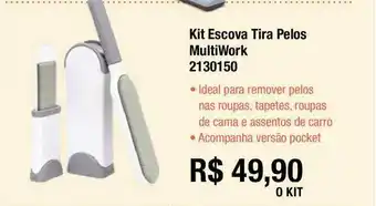 Multicoisas Kit Escova Tira Pelos Multiwork oferta