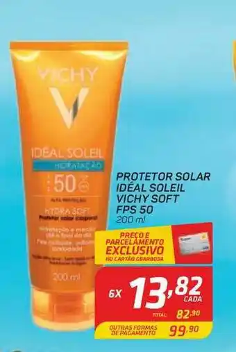 GBarbosa Protetor Solar Idéal Soleil Vichy Soft Fps 50 200ml oferta