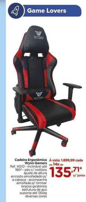 Carrefour Cadeira Ergonòmica Wynn Gamers oferta