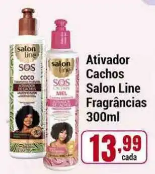 Negreiros Ativador Cachos Salon Line Fragrâncias 300ml oferta