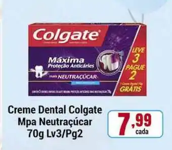 Negreiros Creme Dental Colgate Mpa Neutraçucar Lv3 Pg2 70g oferta