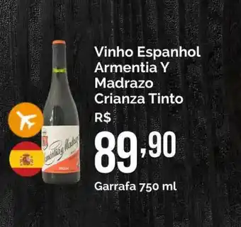 Oba Hortifruti Vinho Espanol Armentia Y Madrazo Crianza Tinto 750ml oferta