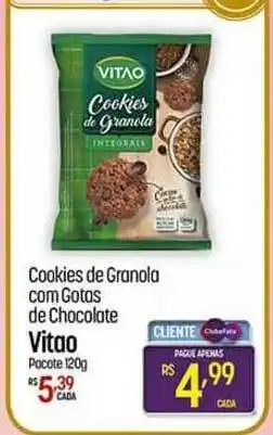 Muffato Cookies De Granola Com Gotas De Chocolate Vitao 120g oferta