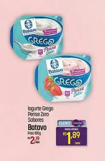 Muffato Iogurte Grego Pense Zero Sabores Batavo 100g oferta