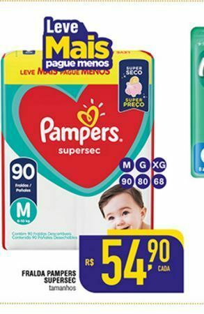 Fralda pampers supersec