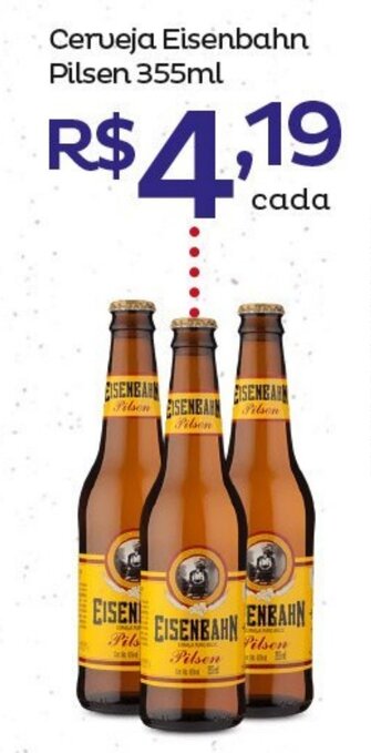 Super Lagoa Cerveja Eisenbahn Pilsen 355ml oferta