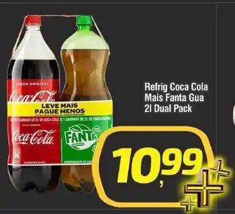 Rede Plus Supermercados Refrig Coca Cola Mais Fanta Gua 2L Dual Pack oferta