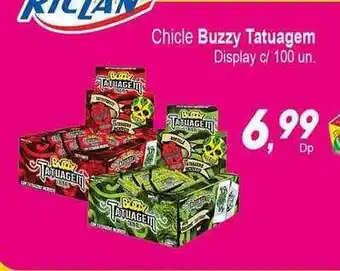 Chicle Buzzy Tatuagem c/100 un.