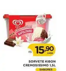 Supermercados Real Sorvete Kibon Cremosissimo Sabores 1.5L oferta