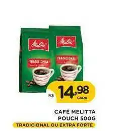 Supermercados Real Café Melitta Pouch Tradicional Ou Extra Forte 500g oferta