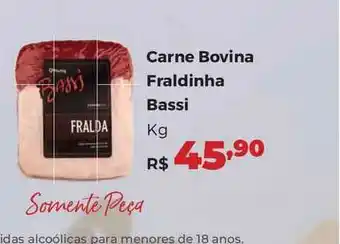 Villarreal Supermercados Carne Bovina Fraldinha Bassi 1kg oferta