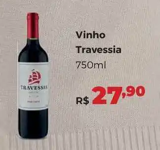 Villarreal Supermercados Vinho Travessia 750ml oferta