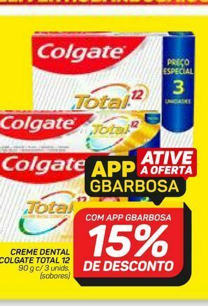 GBarbosa Creme dental colgate total 12 oferta