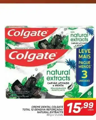 Creme dental colgate total 12 gengiva reforçada/ natural extracts