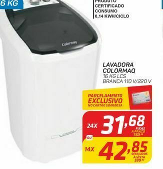 GBarbosa Lavadora colormaq oferta