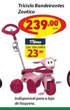 Triciclo bandeirante zootico