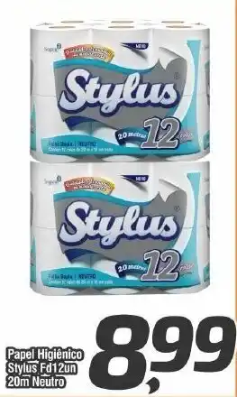 Papel Higiénico Stylus Fd 12un 20m Neutro