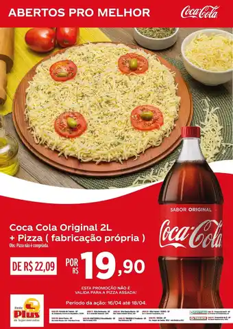 Rede Plus Supermercados Coca Cola Original 2L + Pizza (Fabricacao Propria) oferta