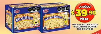 Galletas Bizcochitos o Globitos Donde 540g