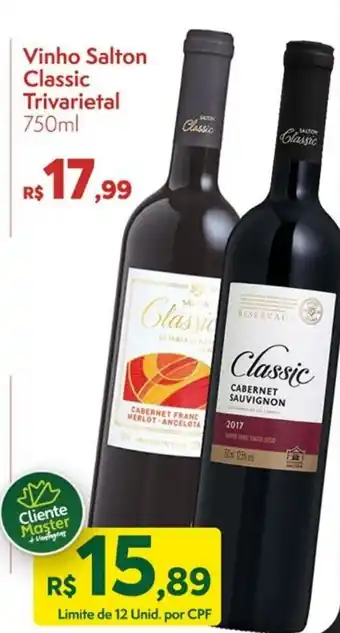 Master Supermercados Vinho Salton Classic Trivarietal 750ml oferta