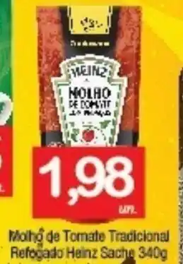 Supermercados Caetano Molho de Tomate Tradicional Refogado Heinz Sache 340g oferta