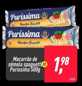 Frangolândia Macarrao de Semola Spaguetti Purissima 500g oferta