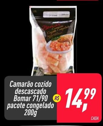Frangolândia Camarao Cozido descascado Bomar 71/90 pacote congelado 200g oferta