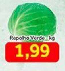Shibata Supermercados Repolho Verde 1kg oferta