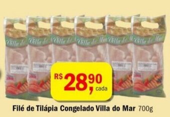Ultrabox File de Tilapia Congelado Villa do Mar 700g oferta