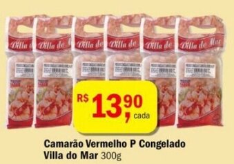 Ultrabox Camarao Vermelho P Congelado Villa do Mar 300g oferta