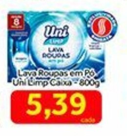 Shibata Supermercados Lava roupas em po Uni Limp Caixa 800g oferta