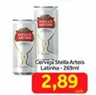 Shibata Supermercados Cerveja Stella Artois Latinha 269ml oferta