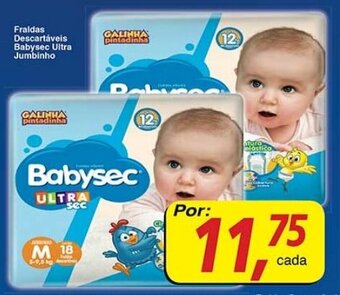 Supermercados Guanabara Fraldas Descartaveis Babysec Ultra Jumbinho oferta